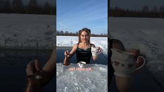 This is the ice girl who lives in cold water #shorts #coldwater #trending #icequeen #viralshorts