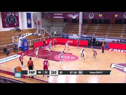 ABA Liga 2016/17 highlights, Round 14: FMP - Zadar (16.12.2016)