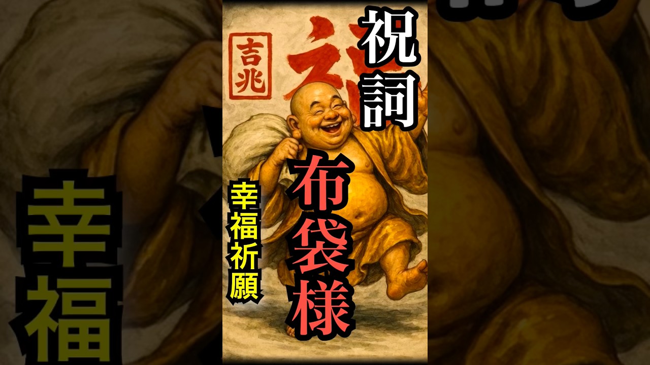 【布袋様  幸福祈願 祝詞 】    　 #金運 #言霊 #金言 #開運 #金運 #人生 #shorts