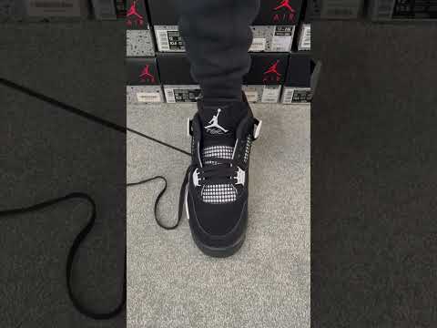 how to lace the jordan 4 white thunders #shoes #shorts #sneakers