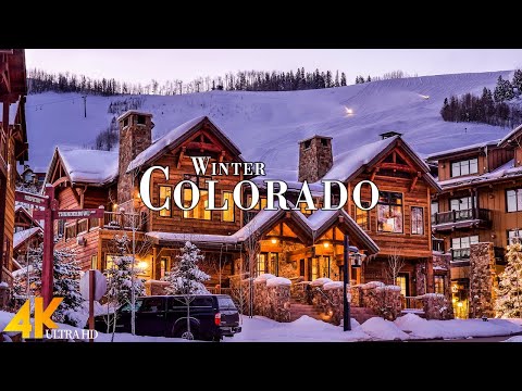 Winter Colorado 4K Ultra HD • Stunning Footage, Scenic Relaxation Film with Calming Music.