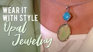 Blue Lab Created Opal 18K Rose Gold Over Silver Rain Drop Pendant With 18" Chain Related Video Thumbnail