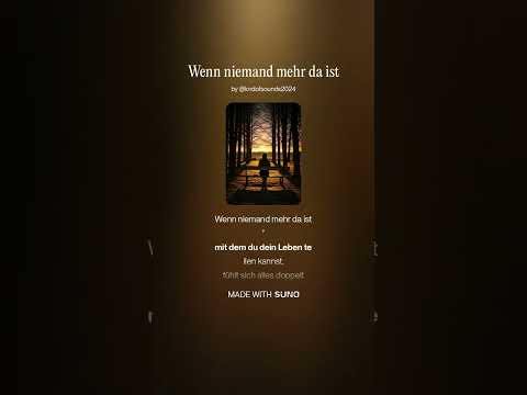 💔 Wenn niemand mehr da ist –  Ehrliche Ballade über Einsamkeit  @LordofSounds2024