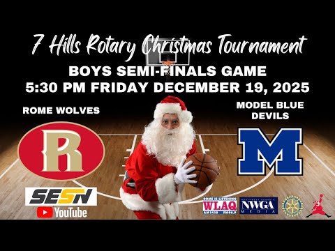 2025 7-Hills Rotary Tournament Boys Semi-Final Basketball-Rome Wolves vs Model Blue Devils