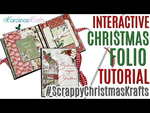 Interactive Folio Tutorial for 6x8 paper pads, @letsgetscrappy2654  Collab #ScrappyChristmasKrafts