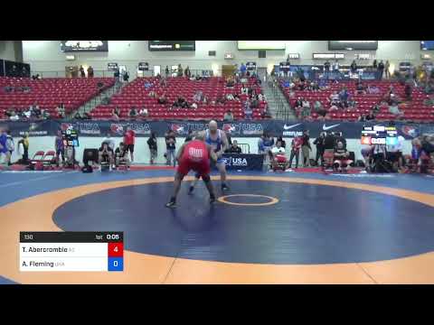 130 Lbs Rr Rnd 2 - Tyrone Abercrombie, Arizona Vs Aaron Fleming, Unattached 8bc4