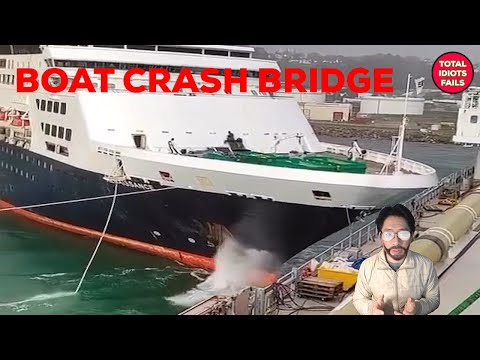 BOAT FAILS 2023 - incredible moment boat crash bridge | TOTAL IDIOTS FAILS