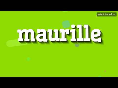 MAURILLE - HOW TO PRONOUNCE MAURILLE? #maurille