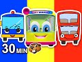 Wheels On The Bus Thursday Thirty 30 Min Kids Learning Compilation Nursery Rhymes More