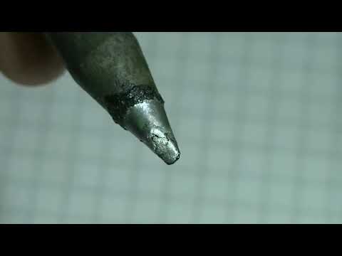 Fast 20 Jahre alte Lötspitze nur mit Taschentuch und Toilettenpapier sauber gemacht - eflose #1005