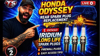 2011-2017 Honda Odyssey 3.5L J35 Rear Bank Spark Plug Replacement (LIVE) | Valve Clearance Diag. 2-5