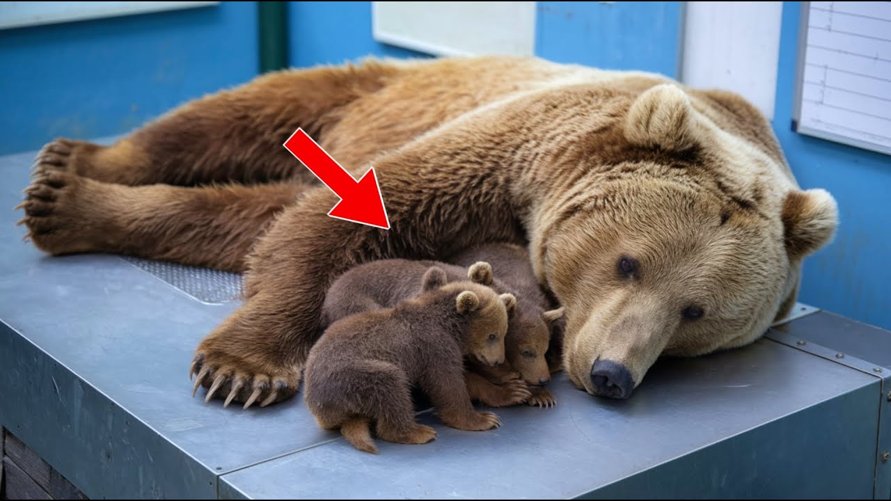 A Bear Gave Birth to 5 Cubs Then the Vet Didn't Believe What He Saw Come Out!