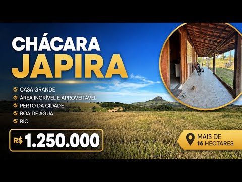 Chácara Grande em Japira 16Hectares Casa Grande, Agua de Mina, Rio e Represa