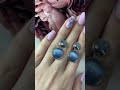 Silver earrings with cat's eye stones (17.281 carats)