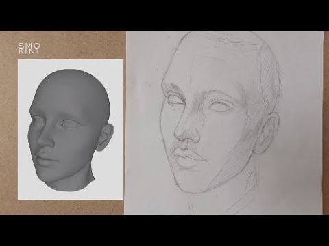 Как Лесно Да Рисуваме Глава/Скициране на Глава в 3/4 - Лумисов Метод за Рисуване на Глава/ Смокини