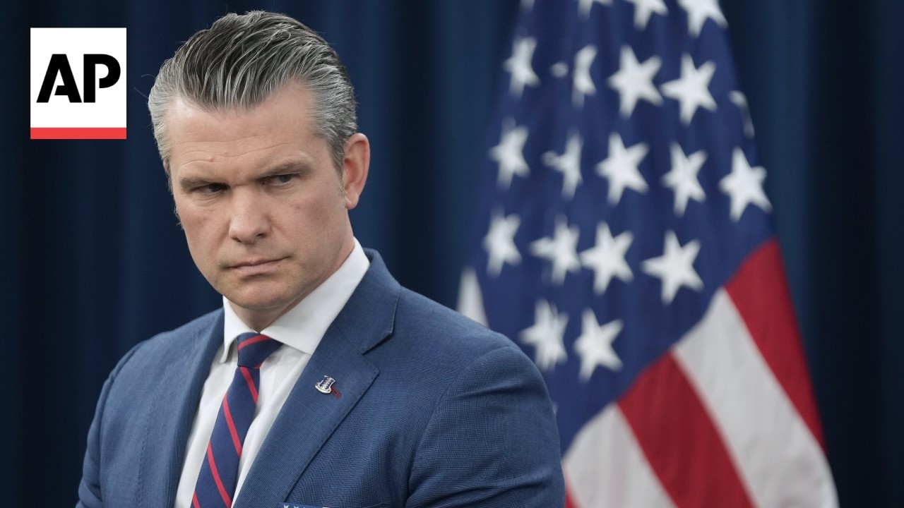 Video | Pete Hegseth says Iran 'exercising sheer desperation' in Strait of Hormuz