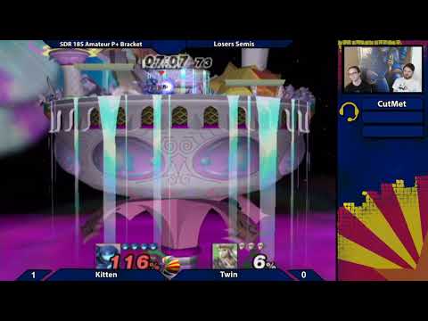 SDR185 P+ Ammy Losers Semis: Kitten (Samus) vs Twin (Meta Knight/Zelda)