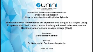 Disertación doctoral - El diccionario en la enseñanza del Español como Lengua Extranjera (ELE).
