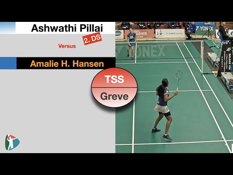 Badminton DS | Ashwathi Pillai,TSS - Amalie H. Hansen, Greve | Ligaen | TSS - Greve | 2020 | WS |