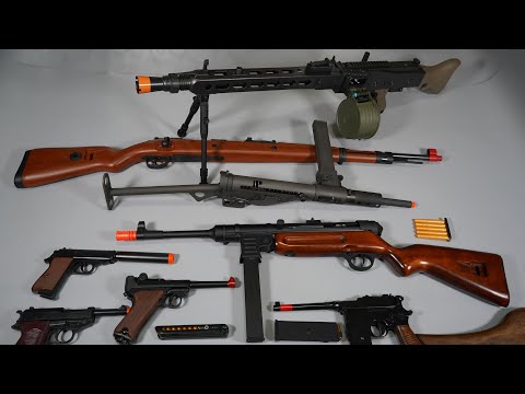 Realistic WW2 Weapon Toy Gun German Army - MG42 Nerf Gun Kar98K MP40 Airsoft - Toy Guns Collection