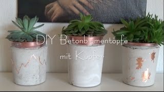 DIY Beton-Blumentopf mit Kupfer | IKEA Hack