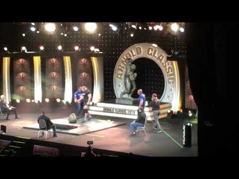 Mateusz Kieliszkowski Breaks Stone to Shoulder record at Arnold Strongman 2019