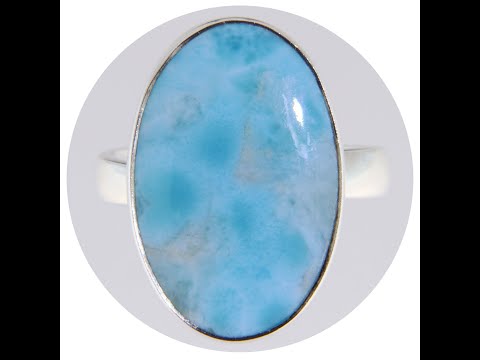 Inel Argint 925 Larimar Natural - Calm si Puritate