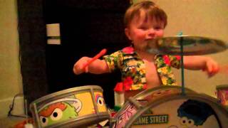Baby Zorro on the drums.