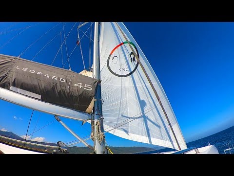 #81m Big Waves on Passage to Gibraltar | Sailing Sisu Leopard 45 Catamaran Circumnavigating Atlantic