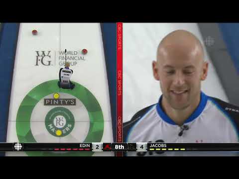 5th rock conundrum: Jacobs tries corner tick defense vs Edin's corner guards (2016 Masters)