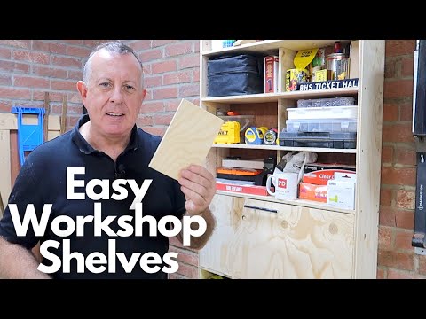 How to Build Easy Workshop Shelves from 1 Sheet of Ply