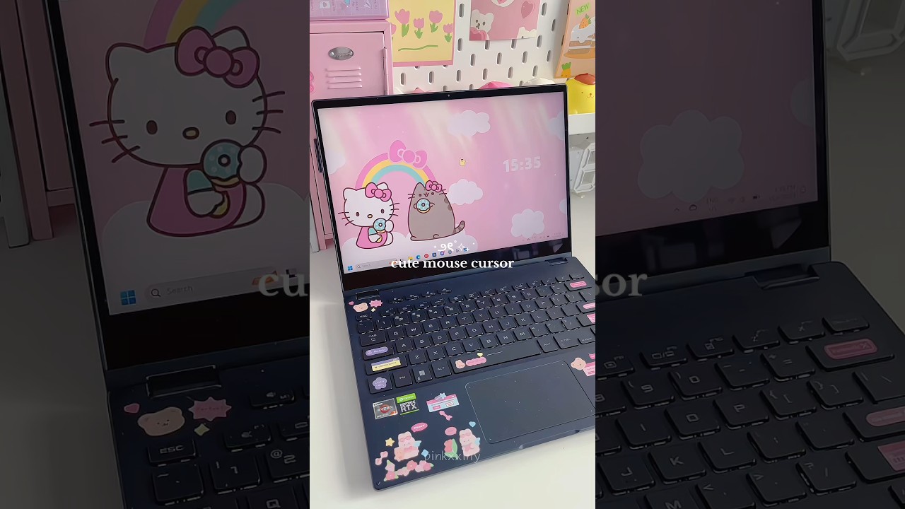 cute mouse cursor 💻🩷 #kawaii #cute #pink #laptop #aesthetic #shorts