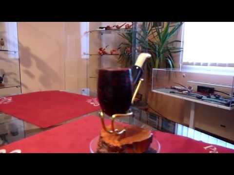 Pipa in radica bent sabbiata dark - www.paronellipipe.it