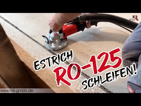 Estrich schleifen im Randbereich mit der ROLL Handschleifmaschine RO-125