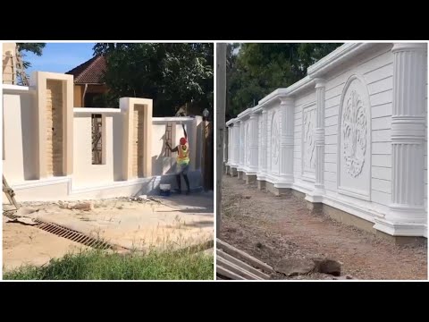 UJENZI WA FENSI NIMUHIMU SANA TAZAMA DESIGN ZA FENSI KAMA UNAITAJI KUPENDEZESHA FENSI YAKO #nyumba