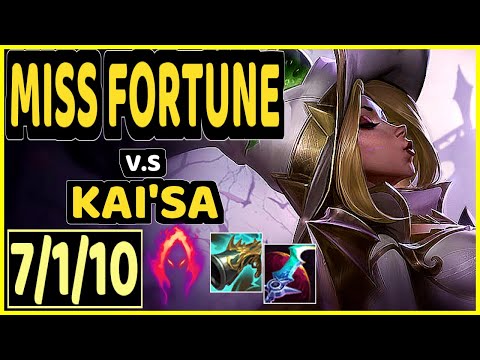 BERSEKER (MISS FORTUNE) vs KAI'SA - 7/1/10 KDA BOTTOM ADC CHALLENGER GAMEPLAY - KR