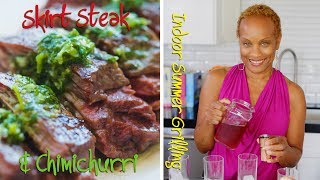 AAL Live - Indoor Grilling | Skirt Steak w/ Chimichurri | Grilled Romaine Salad | Peach Cocktail