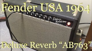 Video thumbnail for Fender USA 1964 Deluxe Reverb Amp “AB763” Black Face by HOWL GUITARS