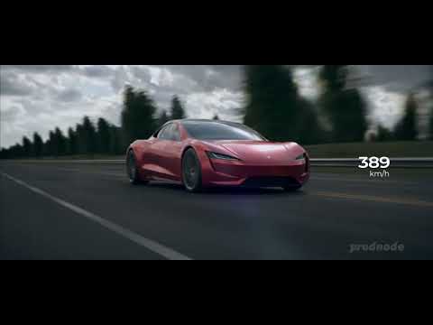 TESLA ROADSTER  Acceleration 0 to 400 kmh /250 MPH  in19 second