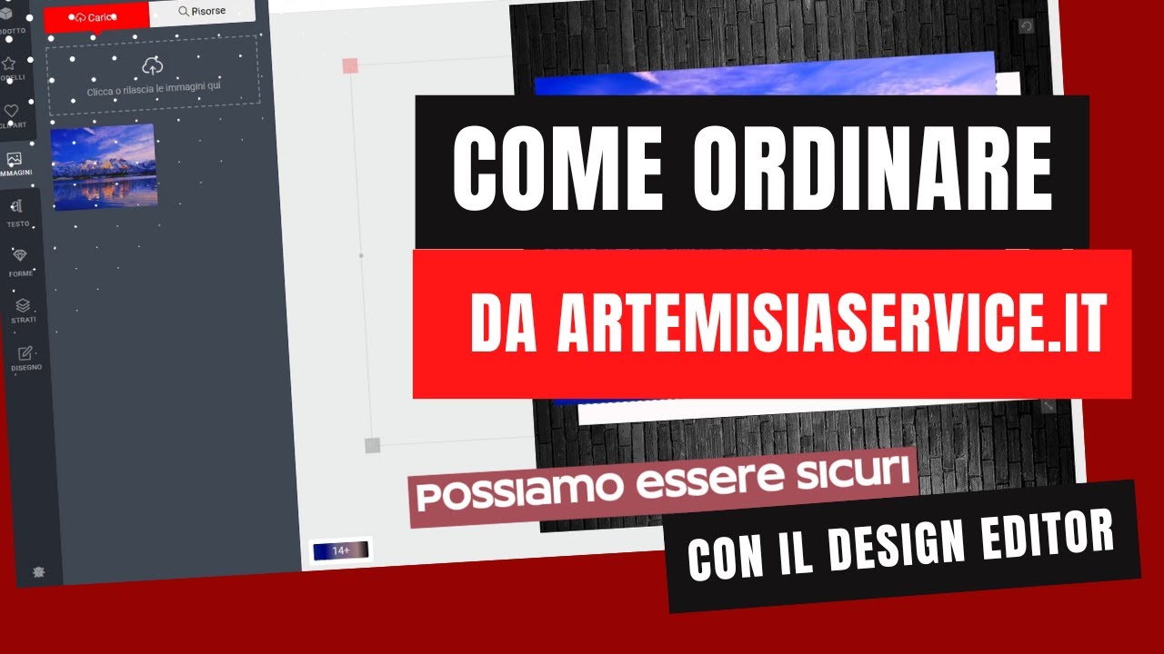 Come Ordinare una tela canvas personalizzata dal sito artemisiaservice.it