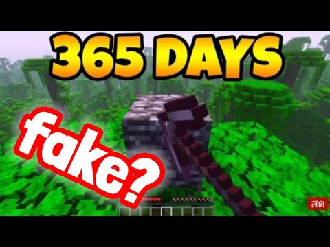 Airz breaking bedrock in Minecraft for 365 days fake?