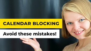 Advanced CALENDAR blocking (avoid my MISTAKES!) [EXPERIMENT]