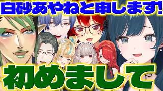 【初めまして!】めっちゃカメレオンコラボでチャイカさん達と初めましてのしらすちゃん【白砂あやね/花畑チャイカ/ミランケストレル/五木左京/立伝都々/ドーラ/える/にじさんじ/新人ライバー】