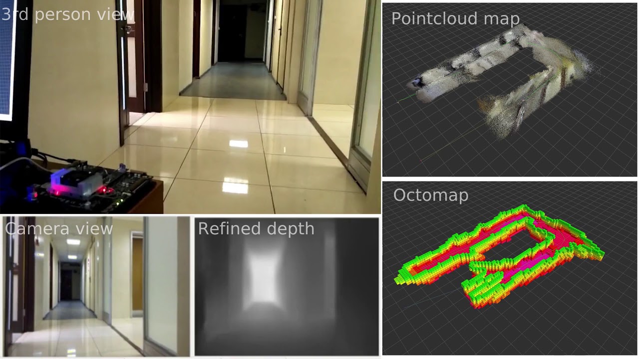 Real-time Vision-based Depth Reconstruction with NVidia Jetson for Monocular SLAM