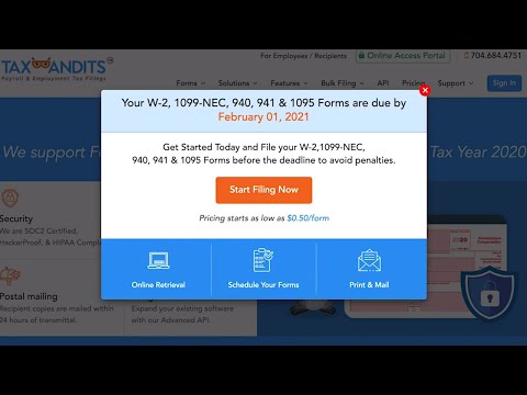 W-2, 1099-NEC, 940, & 941 Forms Due February 01, 2021