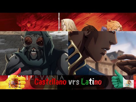Doblaje Latino vrs Castellano Dialogo Isaac vrs Criatura de la noche Castlevania temporada 4 2021