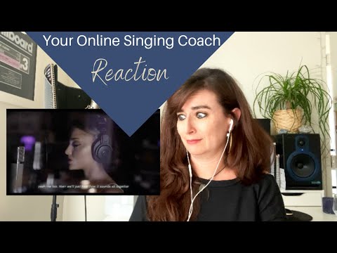Ariana Grande - studio footage - arranging Positions bridge vocals - Vocal Coach REaction & Analysis
