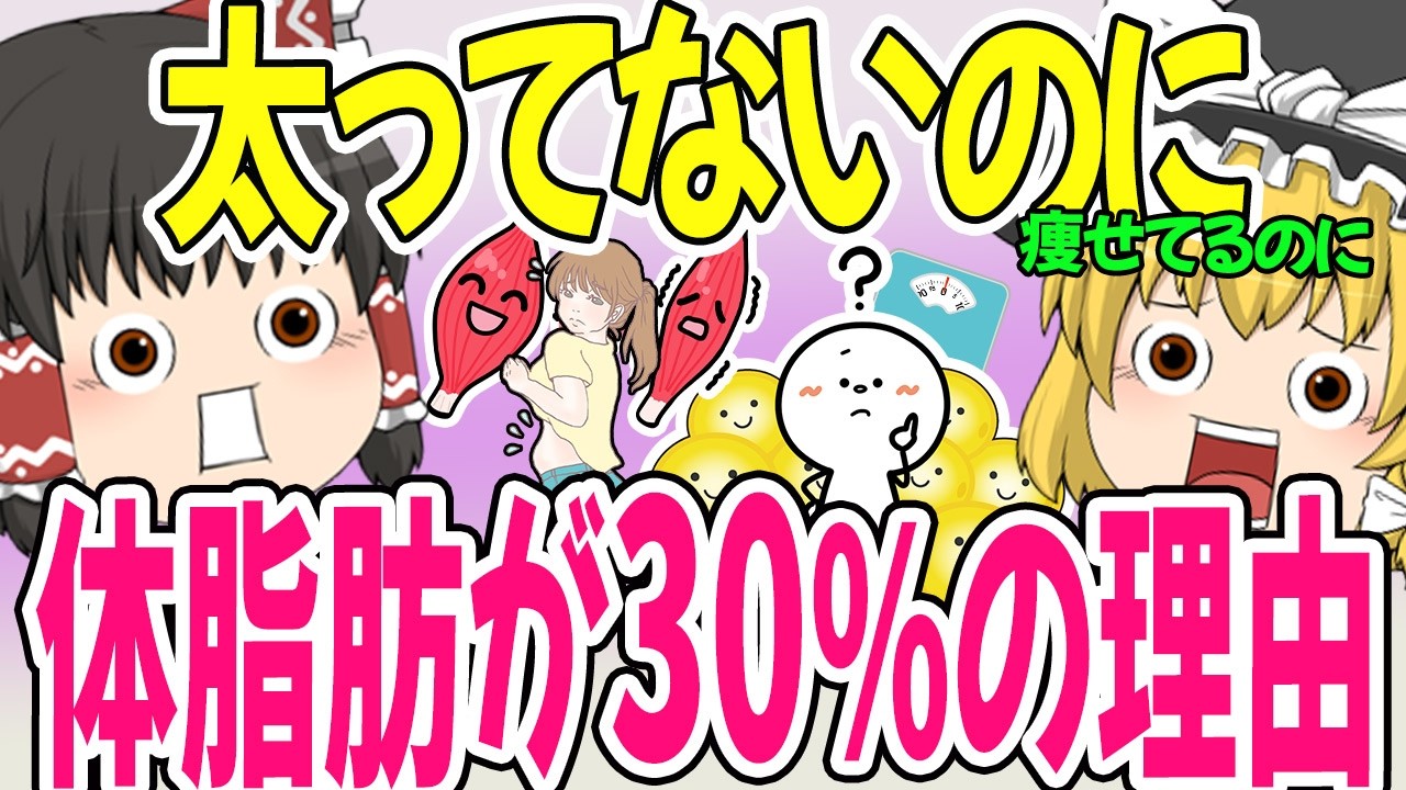 【体脂肪】痩せてる、太ってないのに体脂肪が30％もあるの！？【ゆっくり解説】