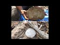 Hornstone Nodule 2 Spalling And Making A Small Axe