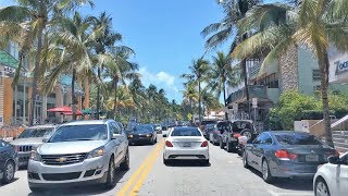 Driving Downtown - South Beach - Miami Florida USA